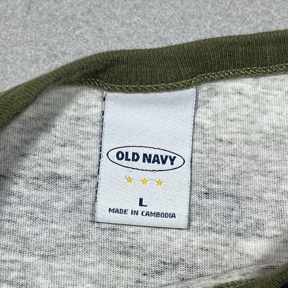 Vintage‎ Old Navy Shirt Men Large Long Sleeve CAMO Camouflaged Green 90s US45 - Picture 3 of 8